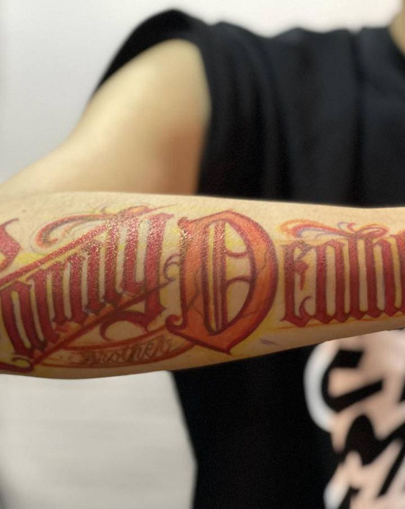 ✍️Momga花体小臂定稿 #纹身图片_手臂花体字纹身图案