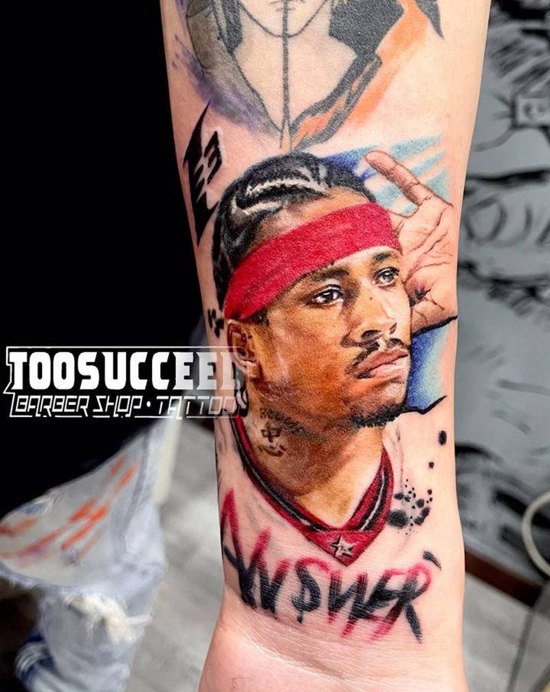 艾弗森纹身图片_手部纹身图案