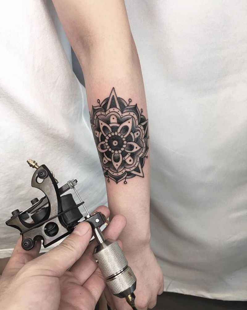 梵花纹身图片_图腾纹身图案