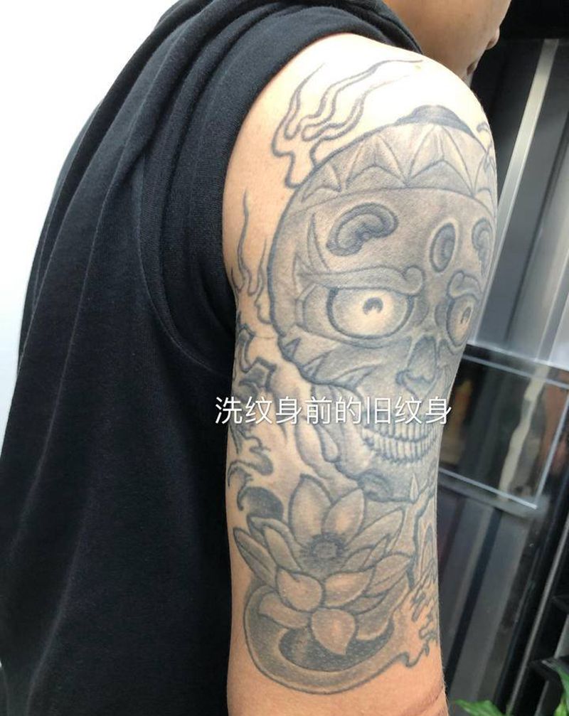 洗纹身2纹身图片_肩部手臂新传统老传统洗激光洗皮秒洗纹身图案