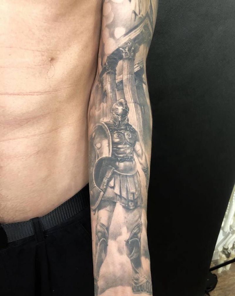 fighter纹身图片_欧美写实纹身图案