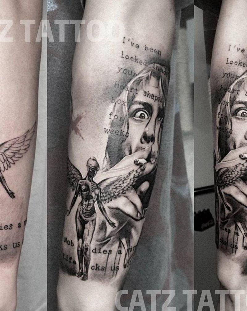 柯本纹身图片_手臂欧美写实纹身图案