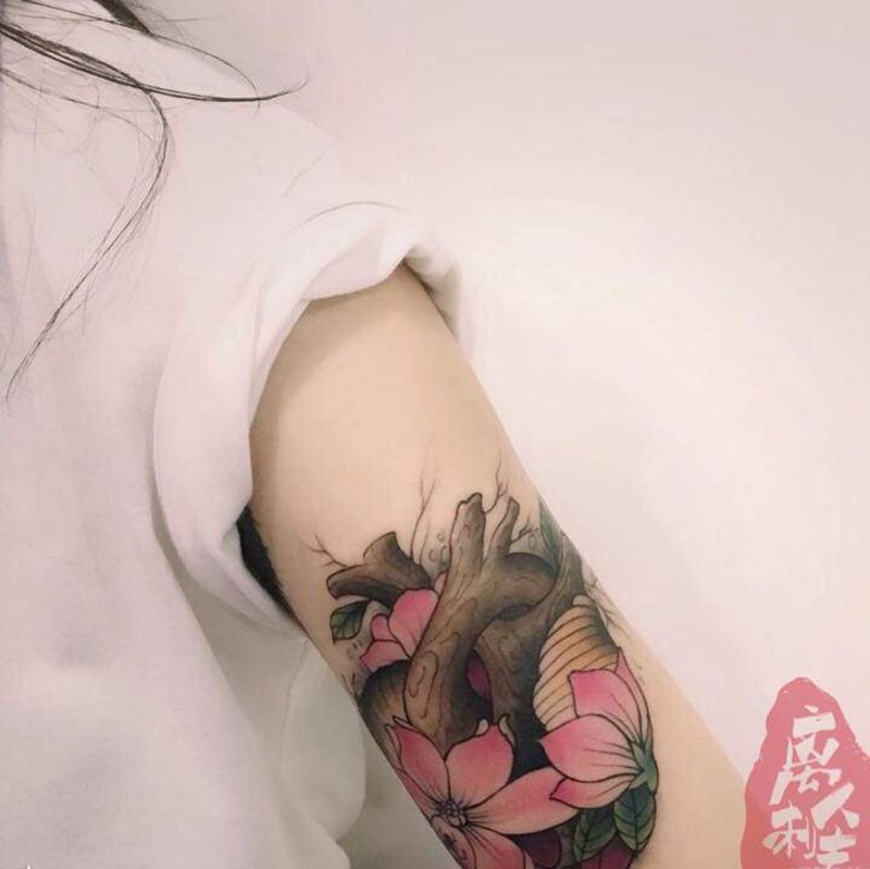 ❤纹身图片_手臂肩部New School广州长沙深圳纹身图案