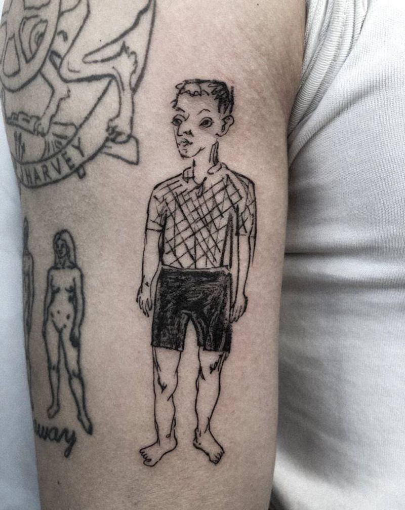 速写纹身图片_手臂纹身图案