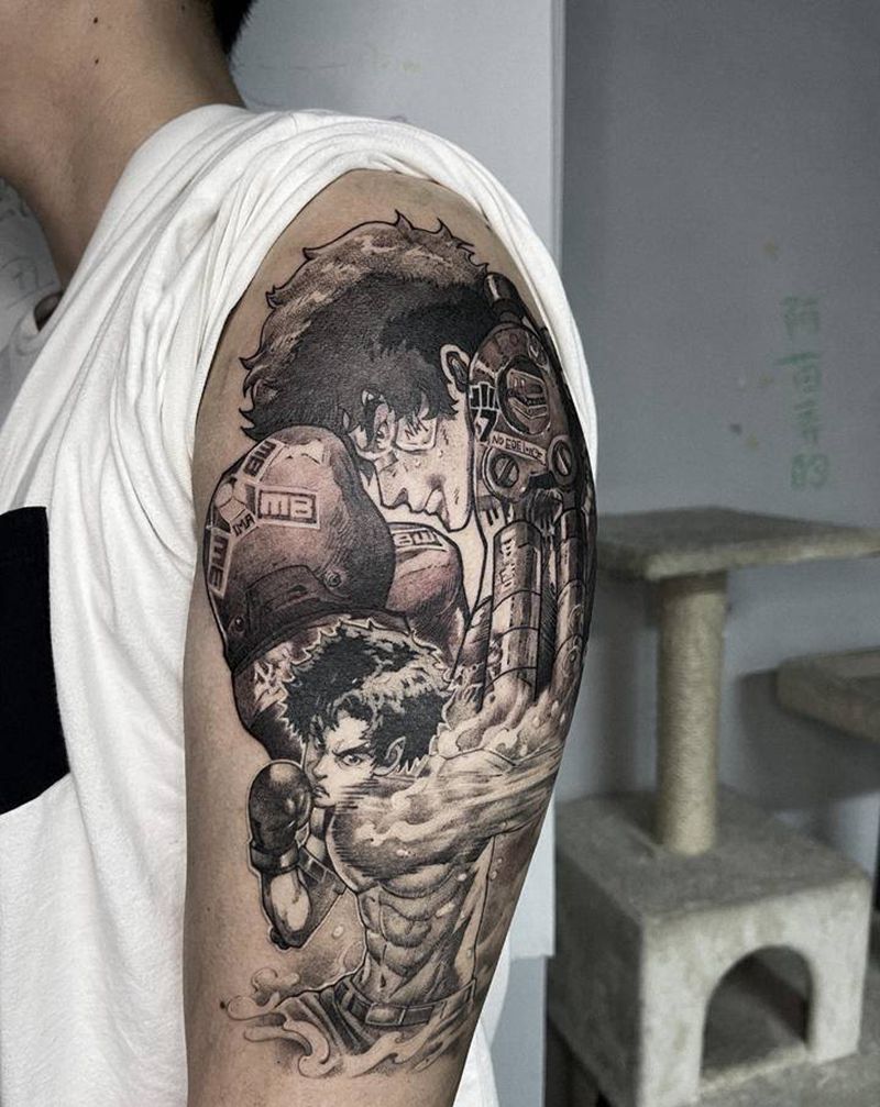 Megalobox纹身图片_手臂动漫纹身图案