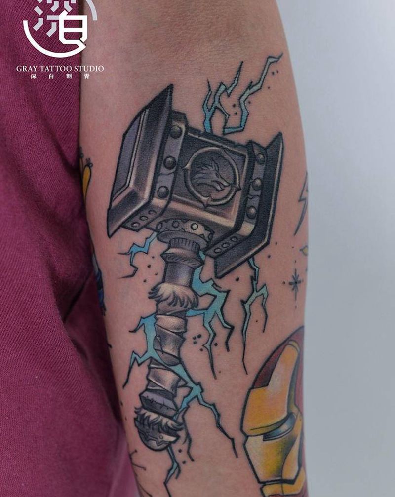 魔兽世界纹身图片_手臂手部New School魔兽纹身图案