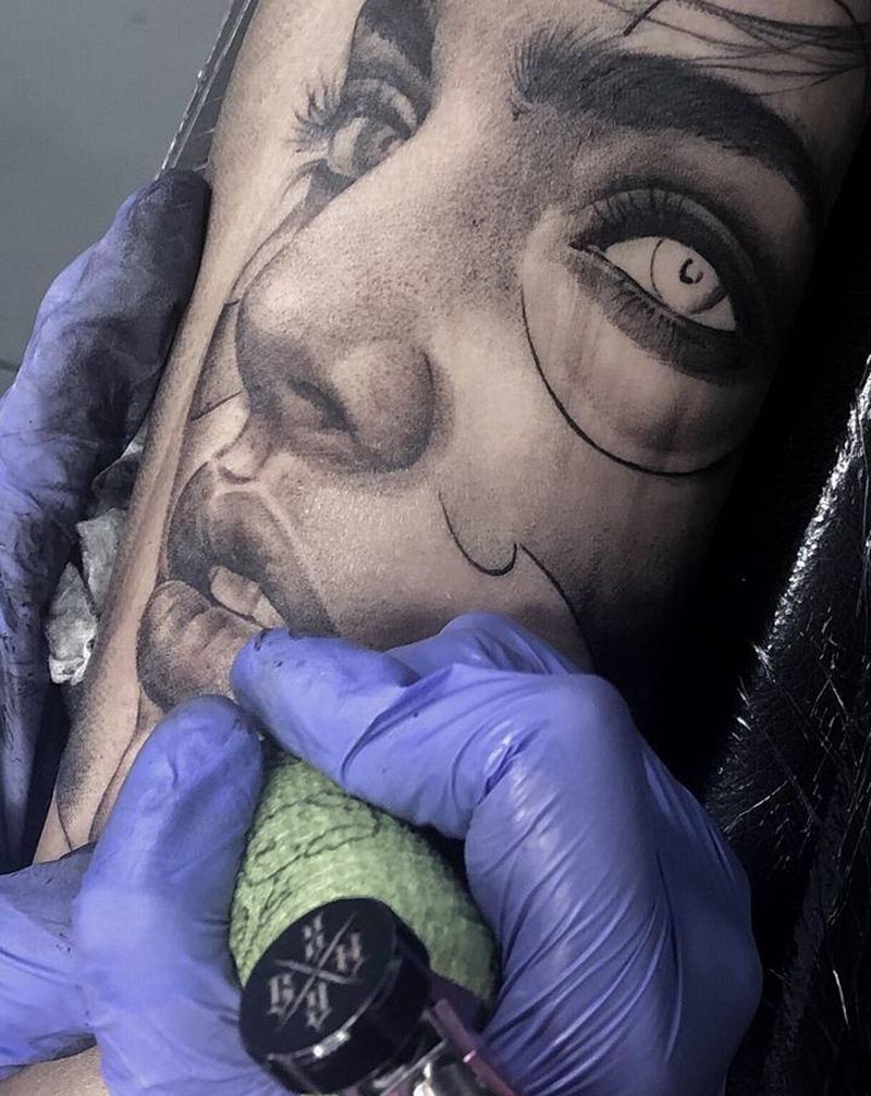 Chicano face纹身图片_欧美写实纹身图案