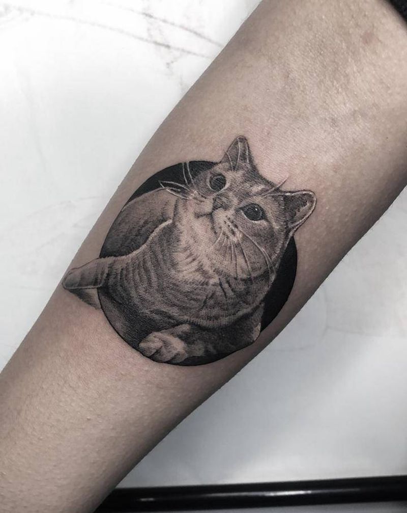 宠物纹身图片_欧美写实纹身图案