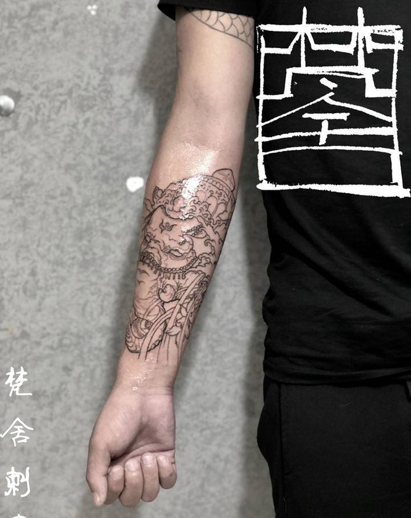 象神纹身图片_手臂手部老传统新传统纹身图案