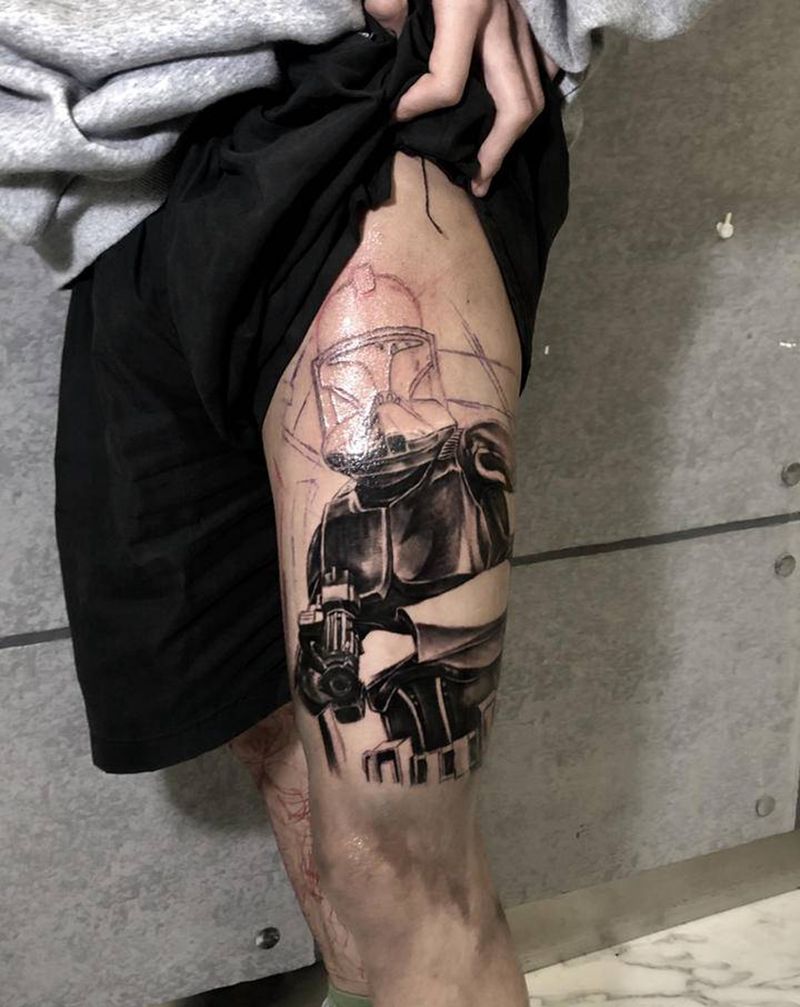 星球大战未完成纹身图片_欧美写实纹身图案