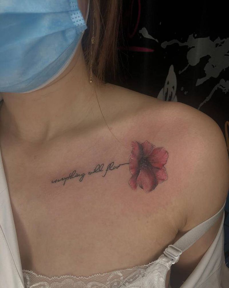 小清新纹身图片_肩部纹身图案