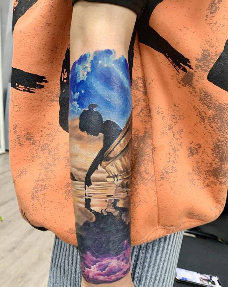 遮盖臂环纹身图片_手部欧美写实纹身图案