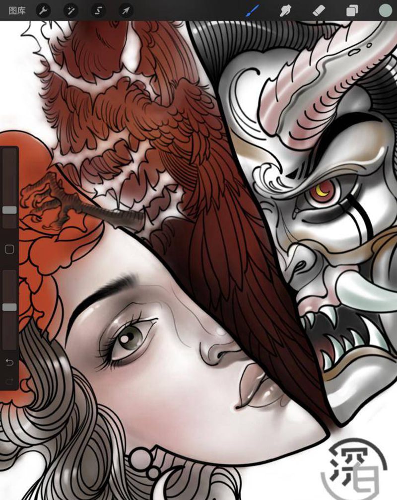 最近图稿纹身图片_胸部New SchoolOld School美女纹身图案