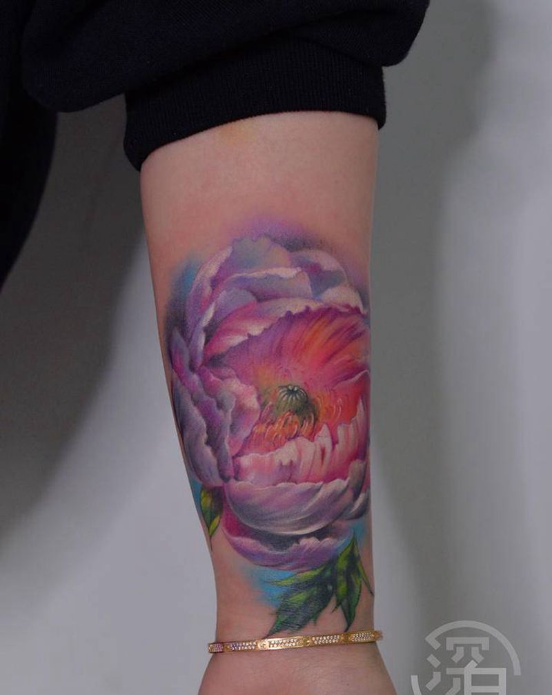 花纹身图片_手部手臂欧美写实花纹身图案