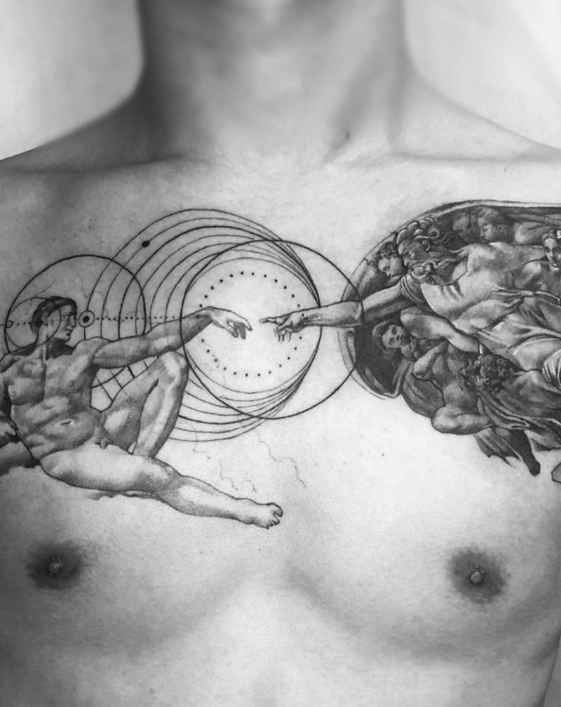 创世纪纹身图片_欧美写实纹身图案