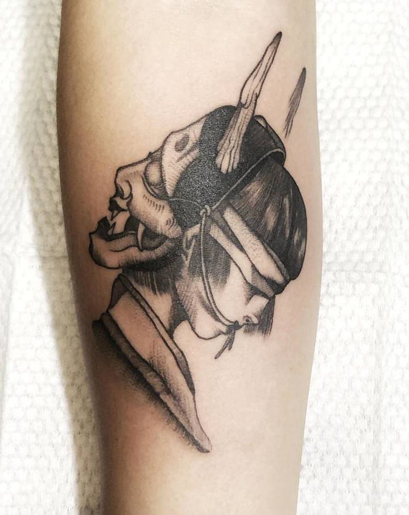 近日小作纹身图片_手部点刺几何纹身图案