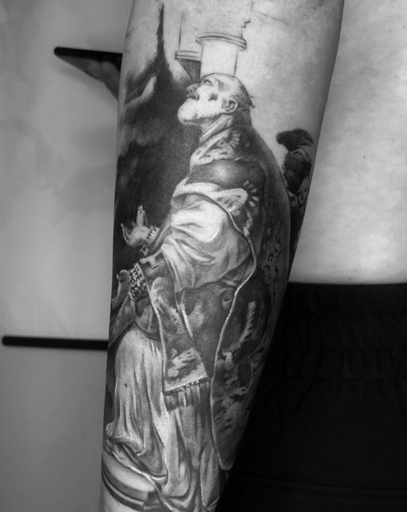 1/2花臂纹身图片_手臂欧美写实纹身图案