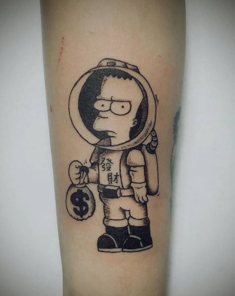 辛普森纹身图片_Old School纹身图案
