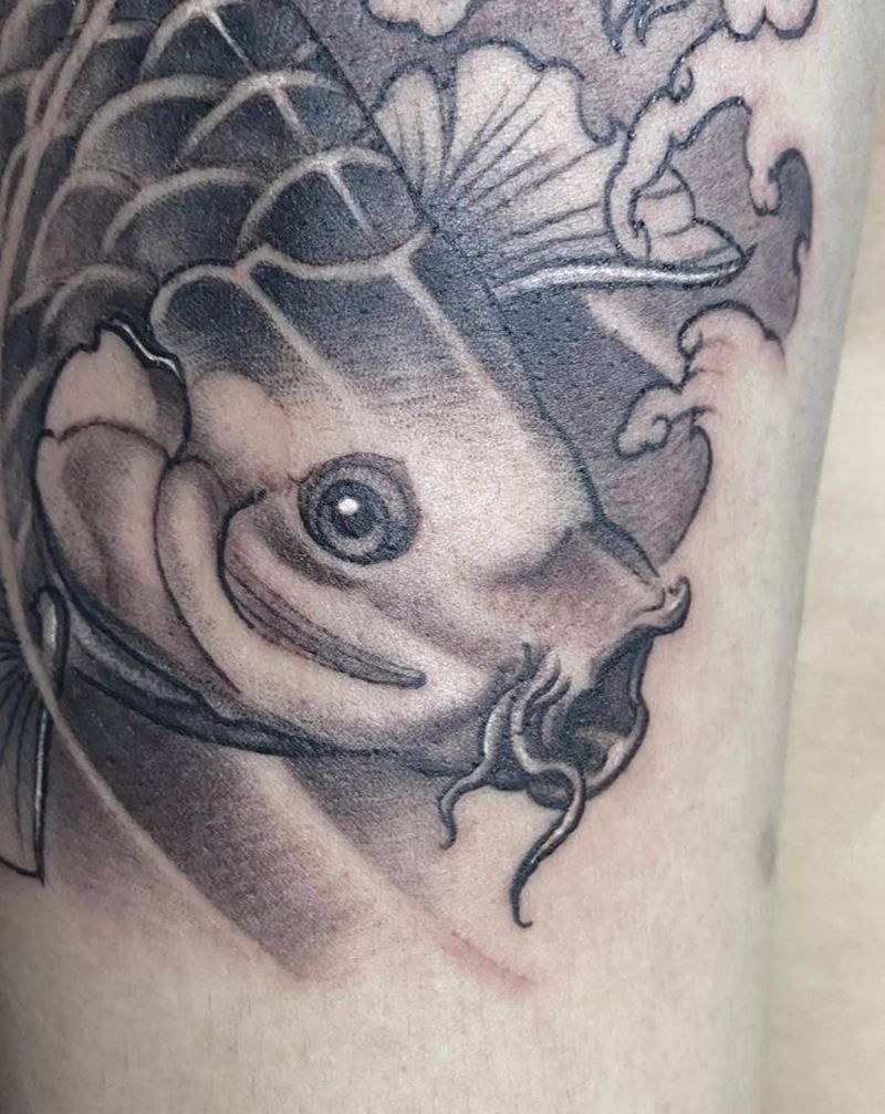 鱼纹身图片_新传统纹身图案