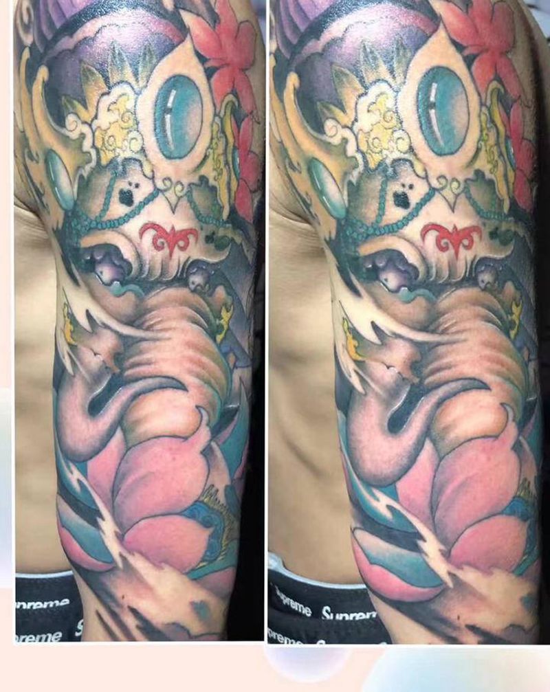 新传统纹身图片_手臂新传统纹身图案