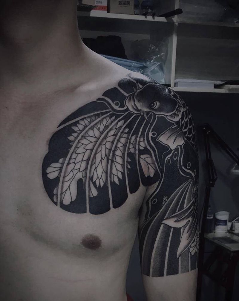 日式半胛纹身图片_老传统纹身图案