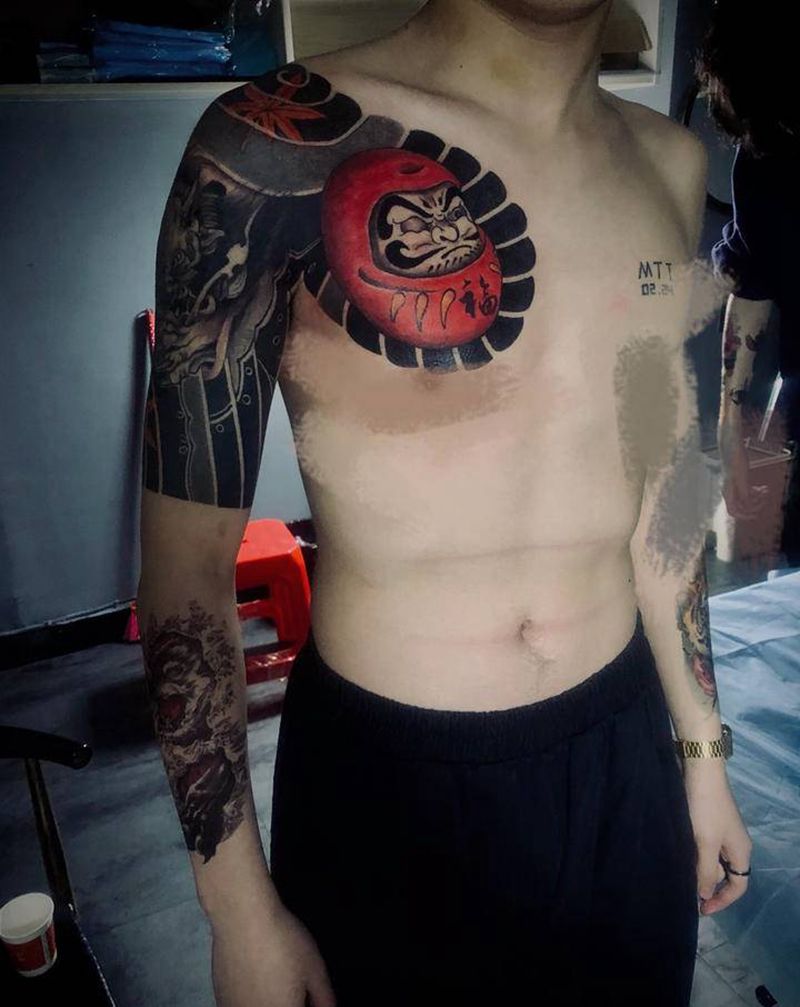 日式半胛纹身图片_老传统纹身图案