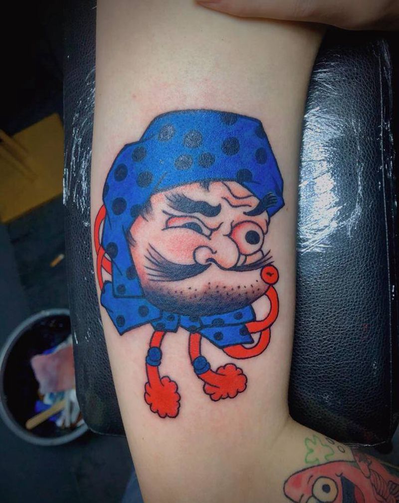 日式火男纹身图片_老传统纹身图案