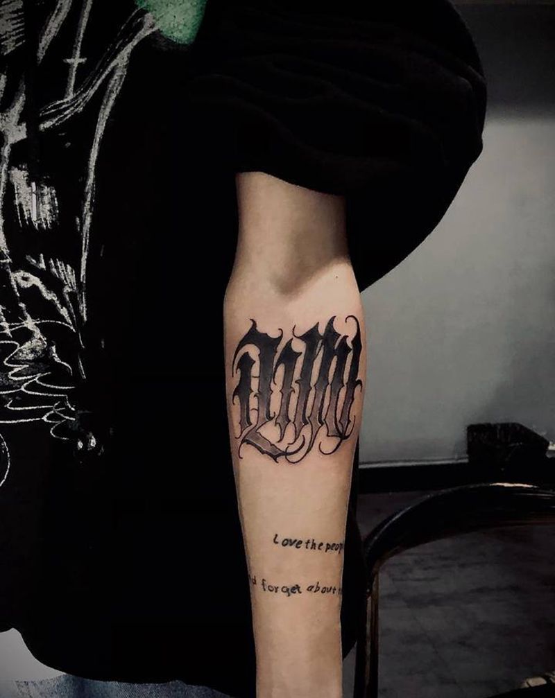 花体字纹身图片_花体字纹身图案