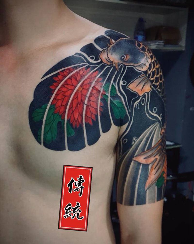 半胛纹身图片_老传统纹身图案