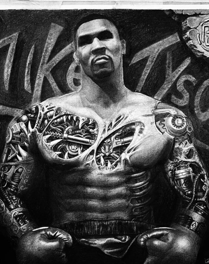 ，纹身图片_手臂胸部欧美写实绘画机械纹身图案