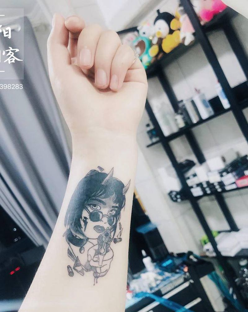 遮盖一枚纹身图片_手部图腾几何纹身图案