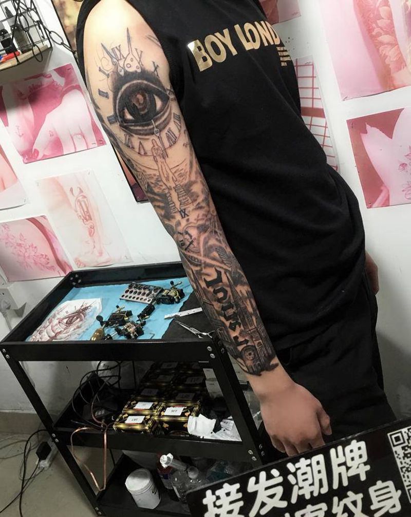 花臂纹身图片_手臂纹身图案