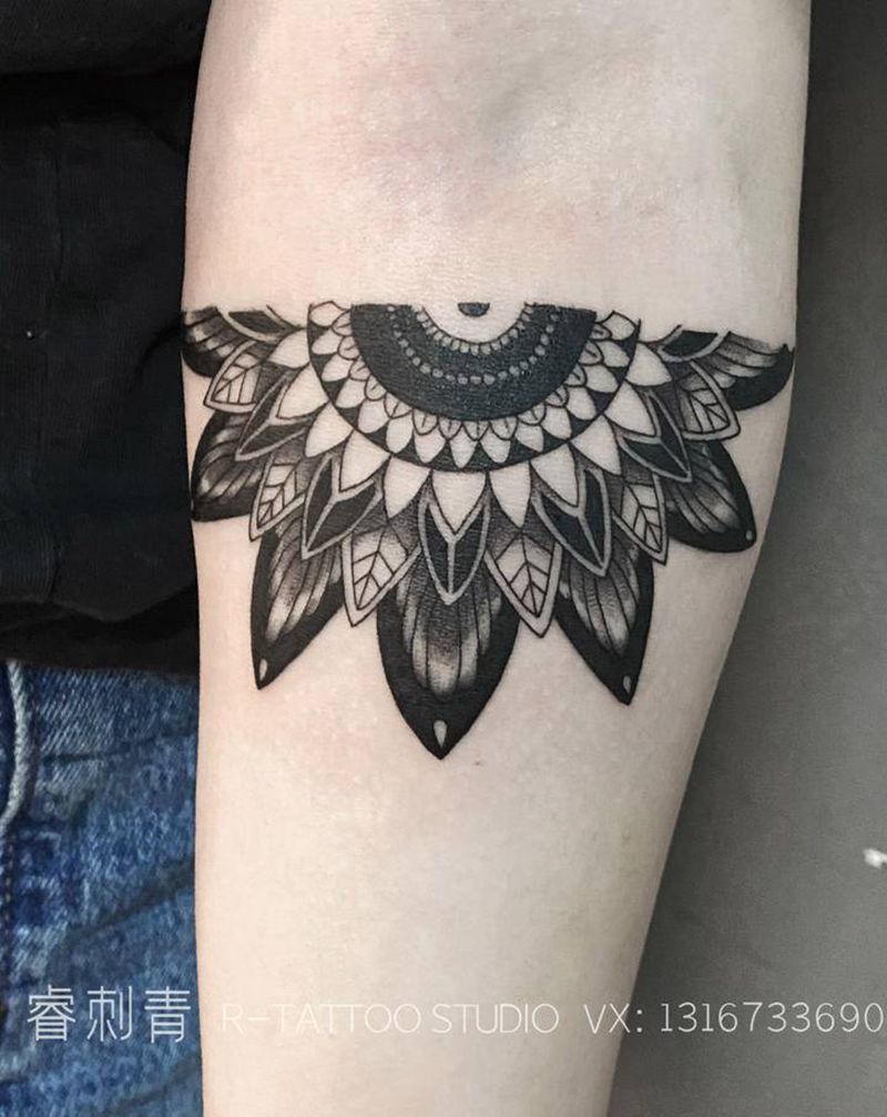 梵花纹身图片_手臂纹身图案