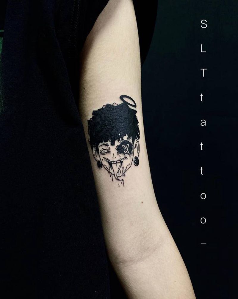 遮盖纹身图片_手臂New School遮盖纹身图案