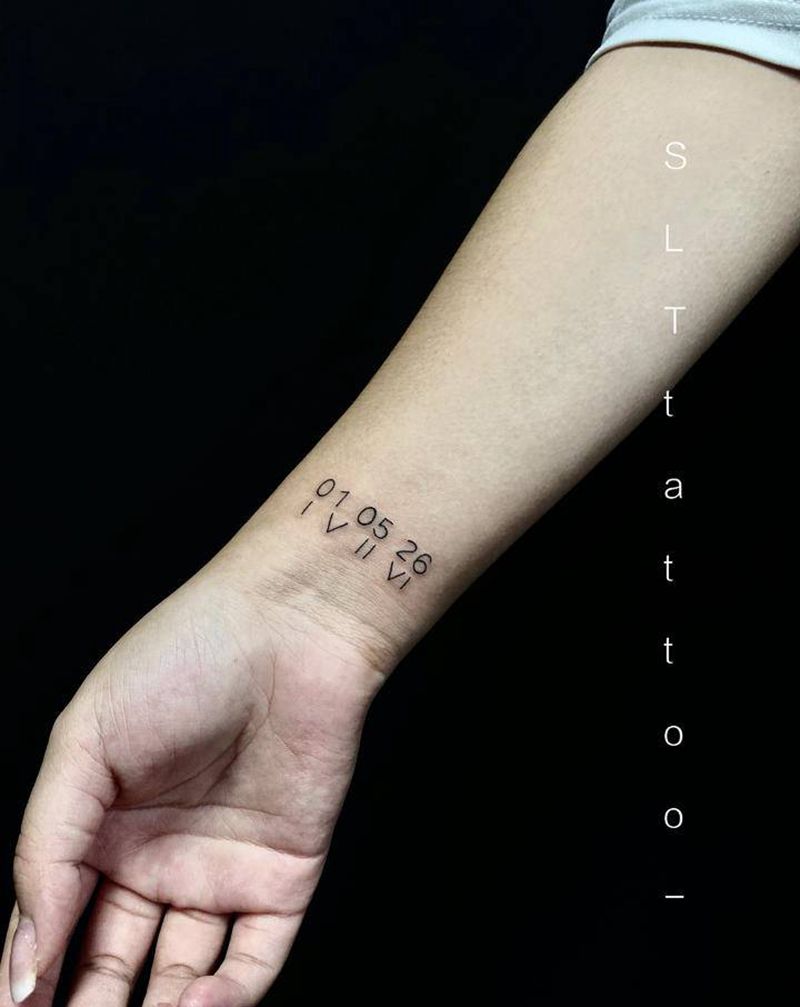 小数字纹身图片_手部纹身图案