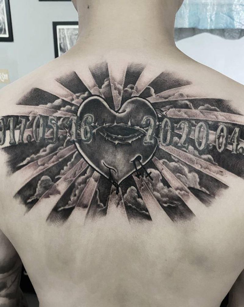 欧美纹身图片_背部欧美写实纹身图案