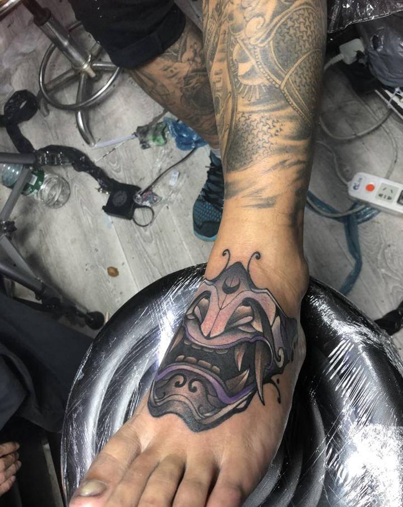 脚背。纹身图片_脚部脚背纹身图案