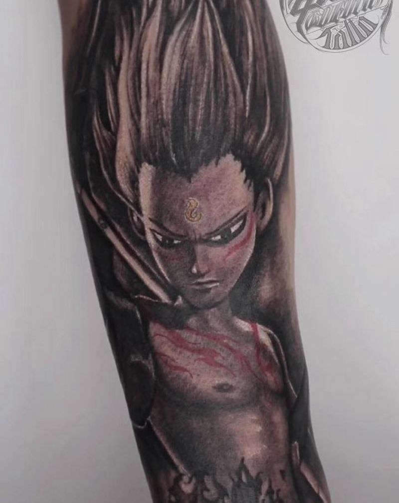 魔童降世纹身图片_手臂欧美写实纹身图案