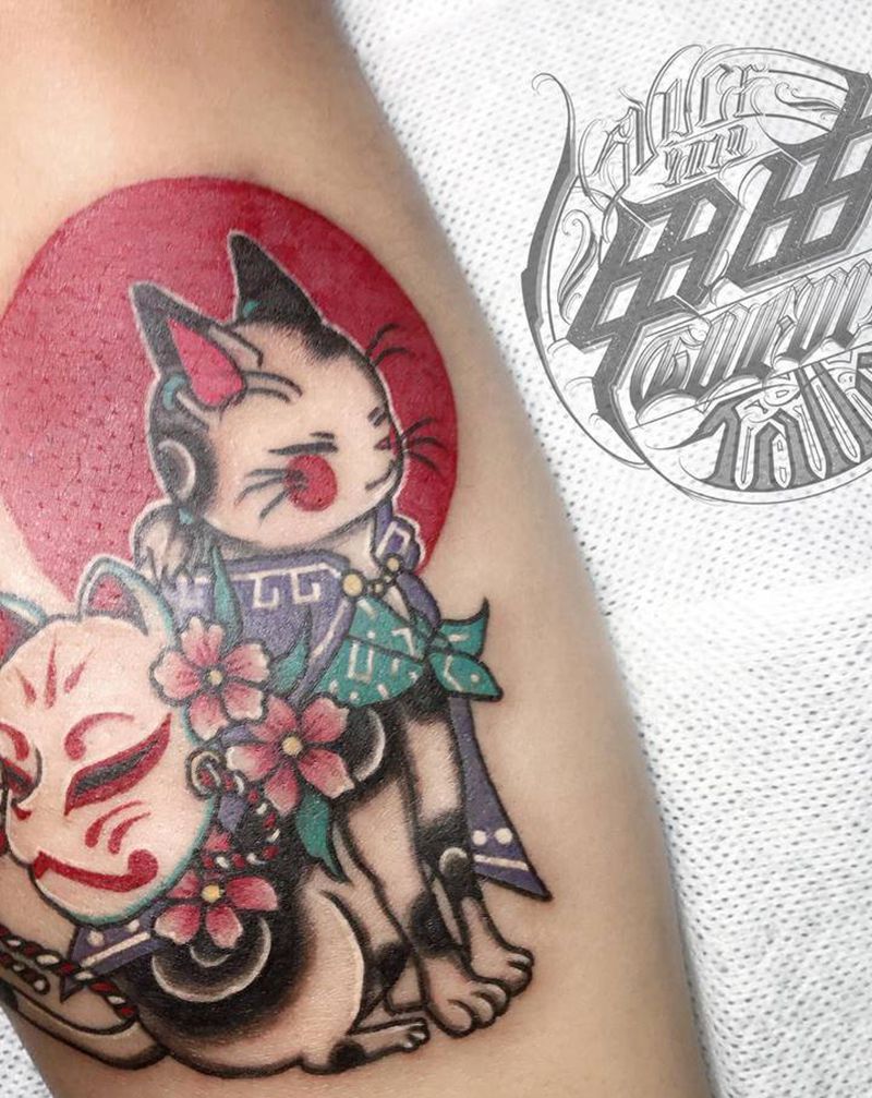 浓浓的日式风味纹身图片_手臂Old School纹身图案