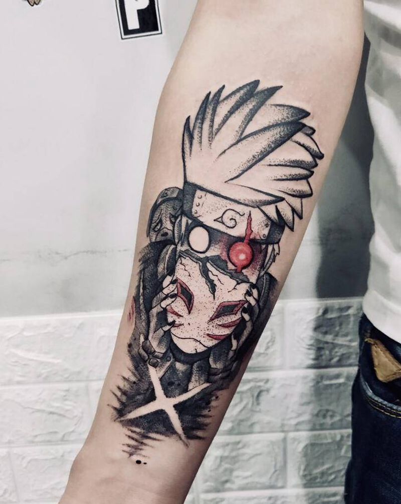 火影 动漫纹身图片_手臂手部新传统点刺纹身图案