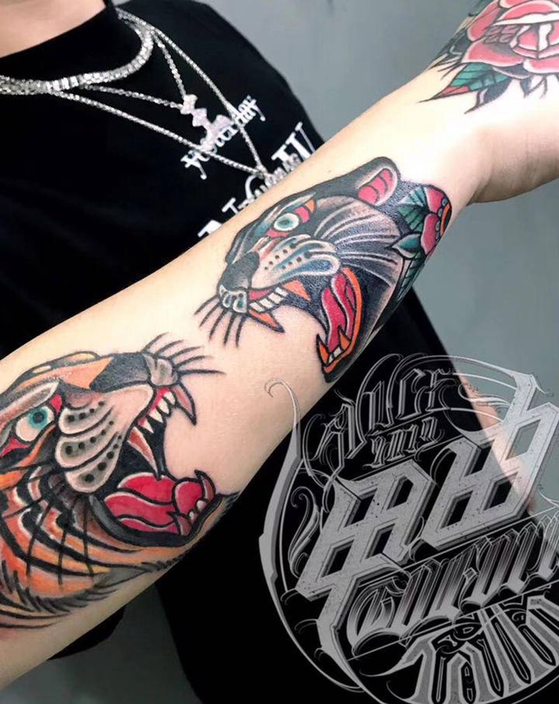 Oldshcool纯正好货纹身图片_手臂Old School纹身图案