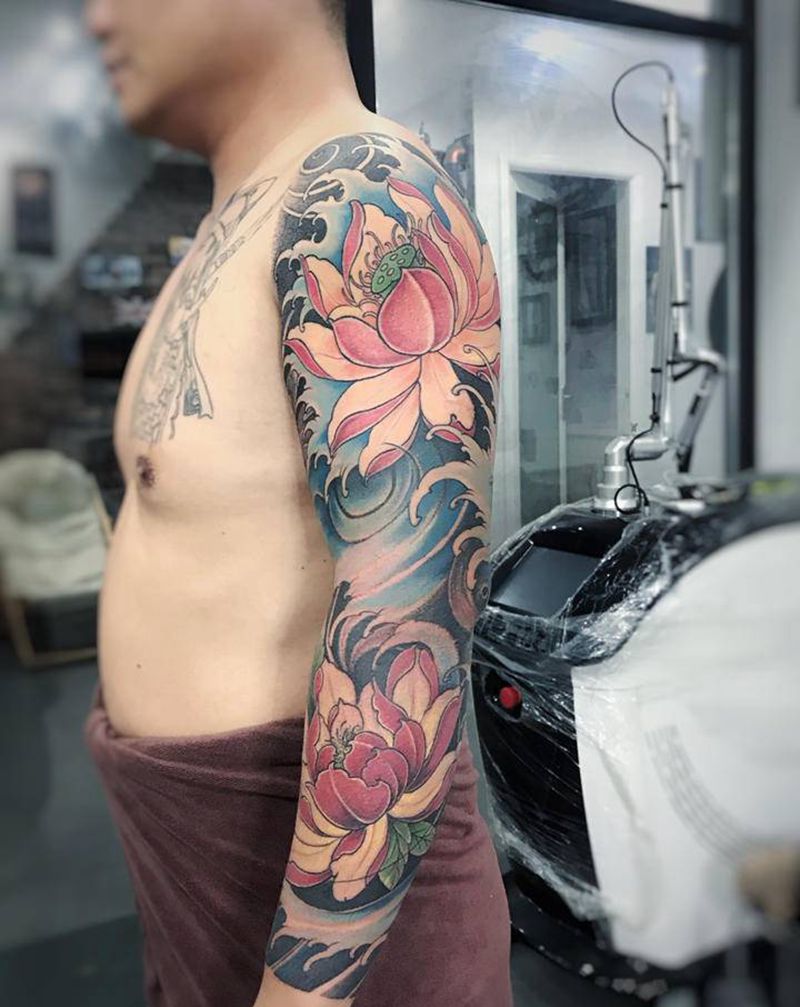 花臂纹身图片_手部手臂新传统老传统纹身图案