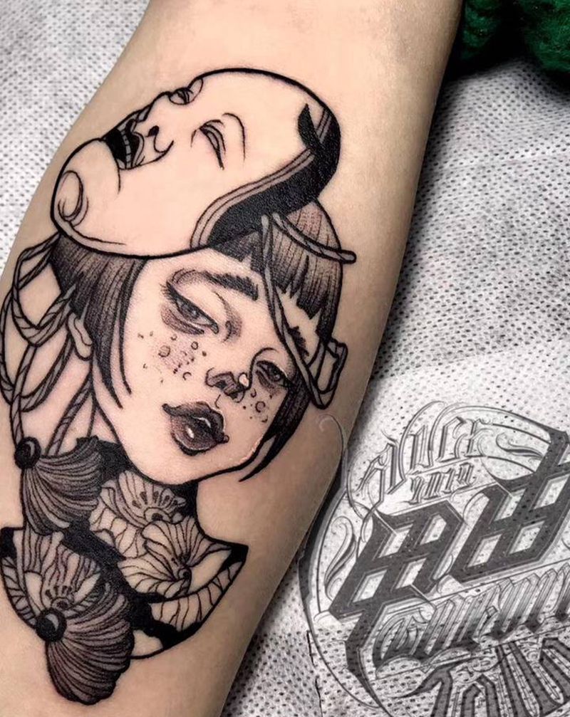 平安夜工作纹身图片_手臂Old School纹身图案