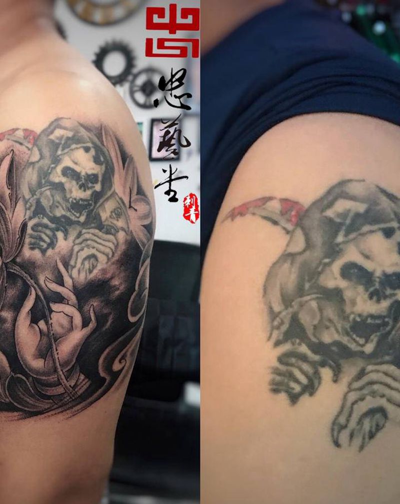 坚图添加纹身图片_手臂手部新传统欧美写实纹身图案