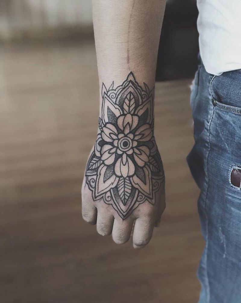 湘西瞳画刺青纹身图片_手部纹身图案