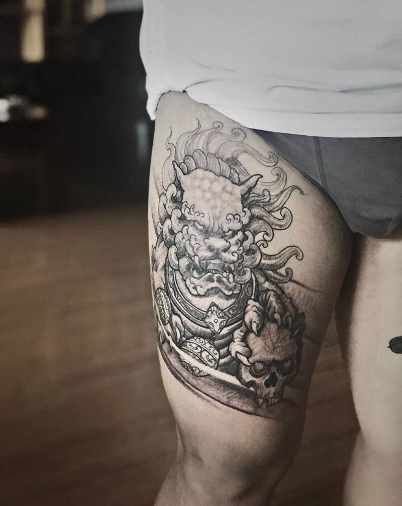 湘西瞳画刺青纹身图片_腿部纹身图案