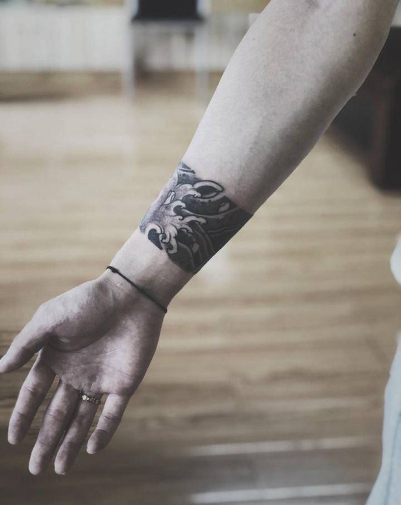 手环纹身纹身图片_手臂手部纹身图案