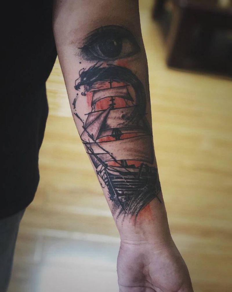 湘西瞳画纹身图片_手臂纹身图案