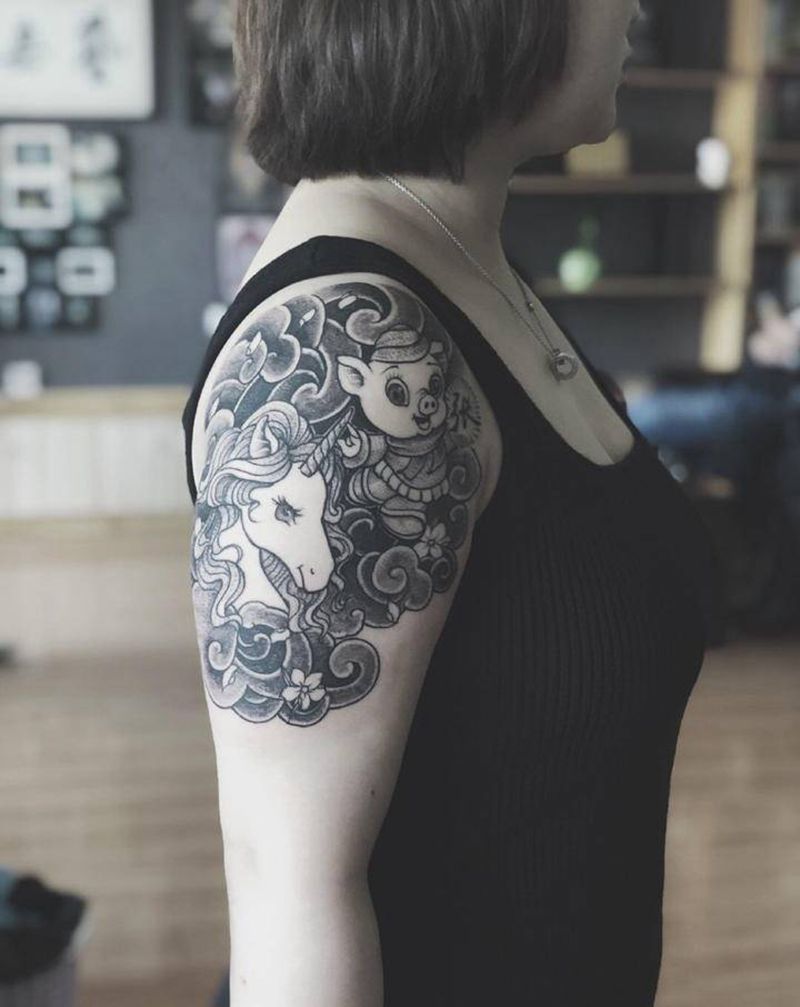 湘西瞳画纹身图片_手臂纹身图案