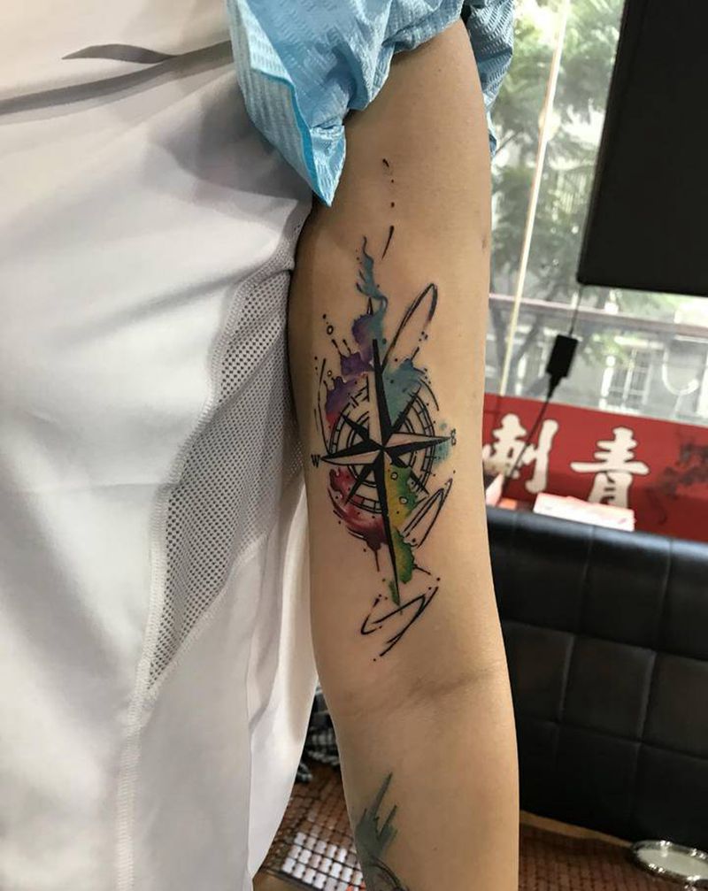 姐妹花纹身图片_手臂纹身图案